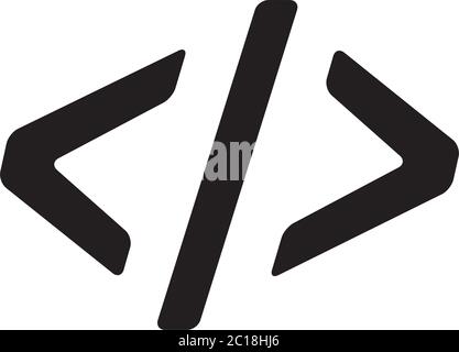 Code Icon In Flat Style Vector Icon For Apps, UI, Websites. Cloudy Black Icon Vector Illustration. Stock Vector