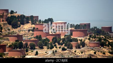 Oil refinery near Point Richmond California Stock Photo