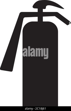 Fire Extinguisher Icon In Flat Style Vector For App, UI, Websites. Black Icon Vector Illustration. Stock Vector