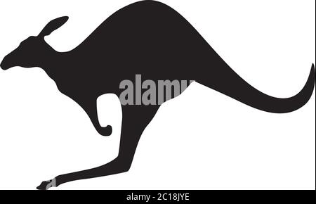 Kangaroo Icon In Flat Style Vector For Apps, UI, Websites. Black Icon Vector Illustration. Stock Vector