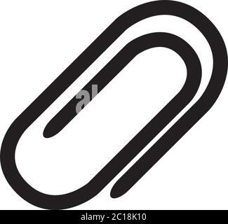 Paper Clip Icon In Flat Style Vector For Apps, UI, Websites. Black Icon Vector Illustration Stock Vector