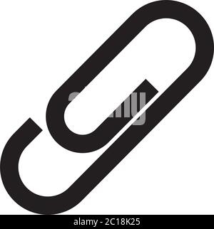 Paper Clip Icon In Flat Style Vector For Apps, UI, Websites. Black Icon Vector Illustration. Stock Vector