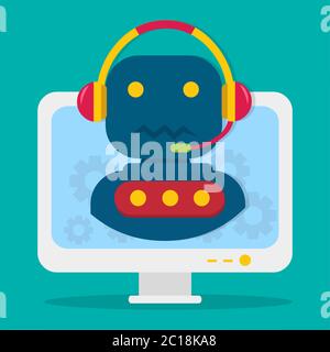 online chatbot support customer service vector illustration symbol Stock Vector
