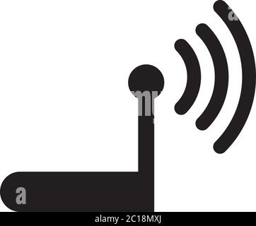 Router Icon In Flat Style Vector For Apps, UI, Websites. Black Icon Vector Illustration. Stock Vector