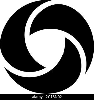 Shutter Icon In Flat Style Vector For Apps, UI, Websites. Black Icon Vector Illustration. Stock Vector