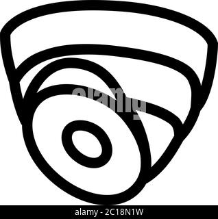 Security Camera Dome Icon In Flat Style Vector For Apps, UI, Websites ...