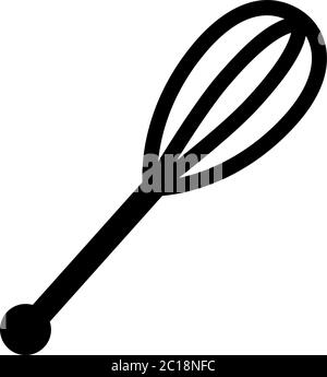 Whisk Icon In Flat Style Vector For Apps, UI, Websites. Black Icon Vector Illustration. Stock Vector