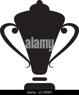 Trophy Icon In Flat Style Vector For Apps, UI, Websites. Black Icon Vector Illustration. Stock Vector