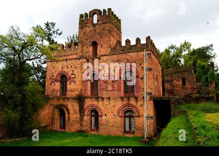 Ruins of Palace of Empress Mentewab , Fasil Ghebbi site , Gonder Stock Photo