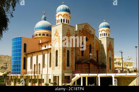 Exterior view to San Antonios Church,Keren, Eritrea Stock Photo