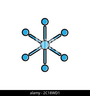 Network flat icon. Design template vector Stock Vector