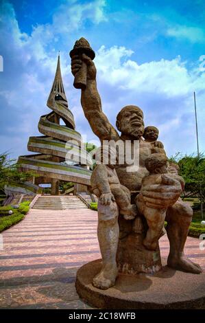 Exterior view to the Reunification Monument, Yaounde, Cameroon Stock Photo