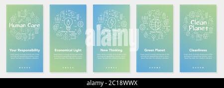 Vertical banners ecology and alternative energy Stock Vector