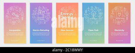 Vertical banners ecology and alternative energy sources - 06 Stock Vector