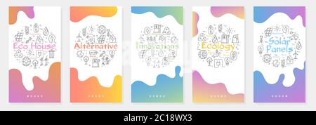 Vertical banners ecology and alternative energy sources - 05 Stock Vector