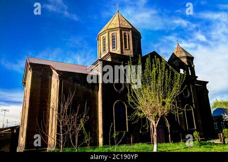Exterior view to Surp Nshan aka Holy Sign Church at Gyumri , Shirak Province, Armenia Stock Photo