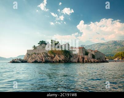 Sveti Stefan, small islet and resort in Montenegro Stock Photo