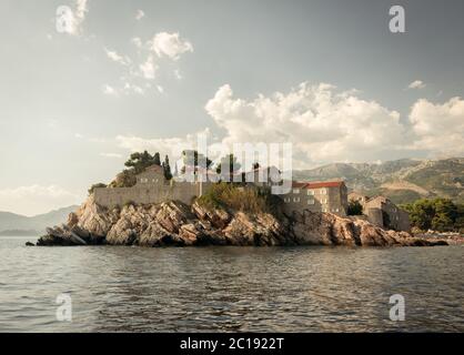 Sveti Stefan, small islet and resort in Montenegro Stock Photo