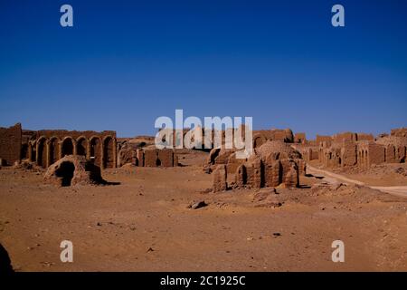 ancient Christian cemetery El Bagawat, Kharga oasis, Egypt Stock Photo