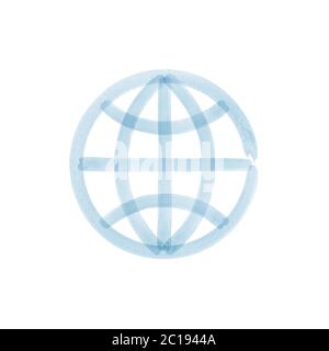 Globe hand drawn earth on white background. World in doodles style. Environment doodle design for earth day. Stock vector illustration isolated on Stock Vector