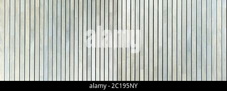 Panoramic detail of a bright, blue-gray wooden wall Stock Photo