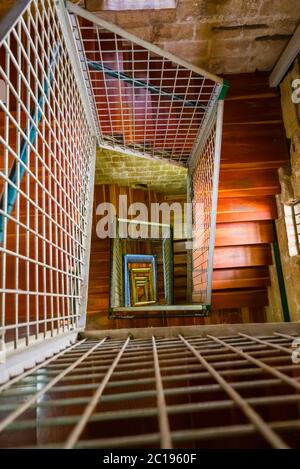 Spiral staircase in tower - Orvieto Italy Stock Photo