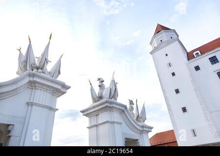 Bratislava castle in Slovakia, Eastern Europe . Stock Photo