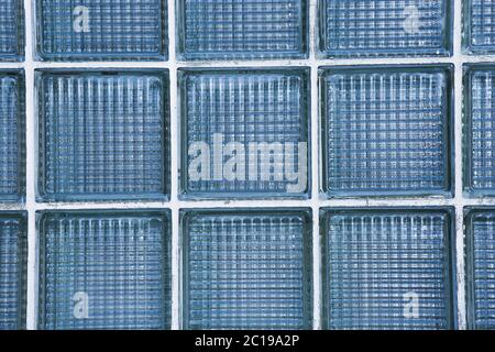 Glass block wall for sun light pass, Interior lighting shade for building background. Stock Photo