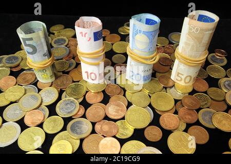 Scattered Money Stock Photo