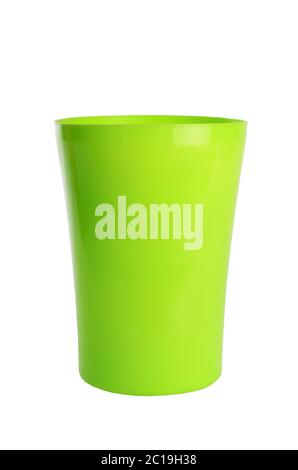 Plastic cup isolated on white background Stock Photo