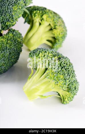 Fresh broccoli isolated on white background Stock Photo