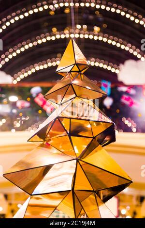 Christmas decorations on the branches of fir tree Stock Photo