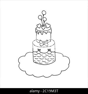 Isolated on white background sweets, cake, pastry, Stock Illustration ...