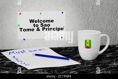 Welcome to Sao Tome and Principe Stock Photo