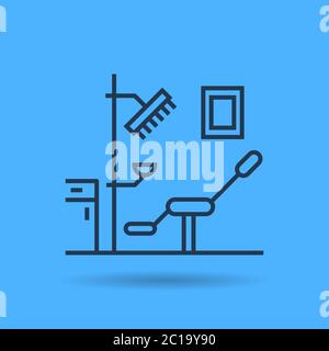 Isolated linear icon - dental office Stock Vector