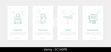 Vector four winter sport vertical mobile banners-03 Stock Vector