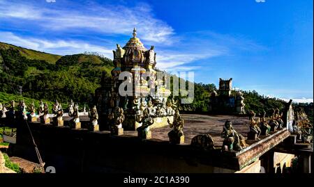 Panoramic view to Seetha Amman Hinde temple, Nuwara Eliya, Sri Lanka Stock Photo