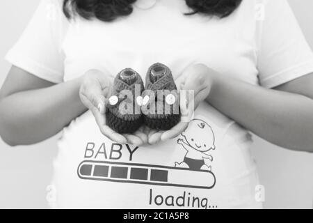 Joy of becoming parents Stock Photo