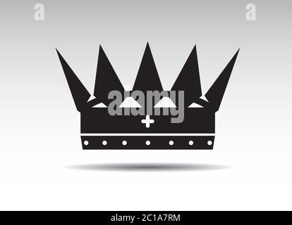 Shape of golden vector king crown and icon. Vector Illustration. Stock Vector