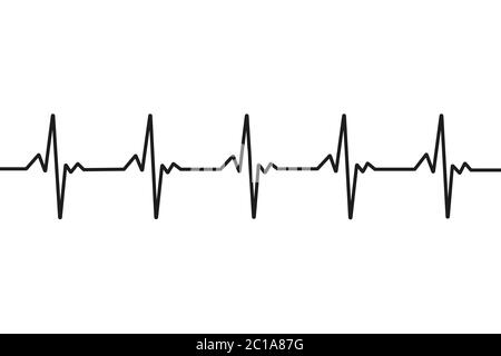 Heart cardiogram line. Vector illustration Stock Vector