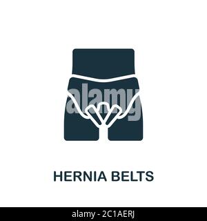 Hernia Belts icon. Simple element from trauma rehabilitation collection. Creative Hernia Belts icon for web design, templates, infographics and more Stock Vector