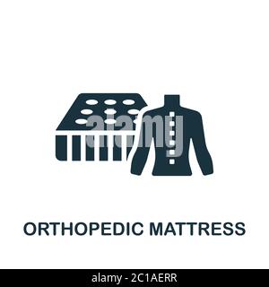 Orthopedic Mattress icon. Simple element from trauma rehabilitation collection. Creative Orthopedic Mattress icon for web design, templates Stock Vector