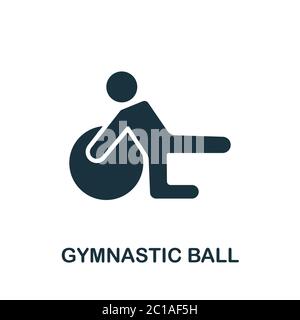 Gymnastic Ball icon. Simple element from trauma rehabilitation collection. Creative Gymnastic Ball icon for web design, templates, infographics and Stock Vector