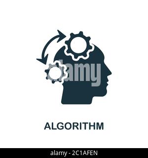 Algorithm icon. Simple element from psychology collection. Creative Algorithm icon for web design, templates, infographics and more Stock Vector
