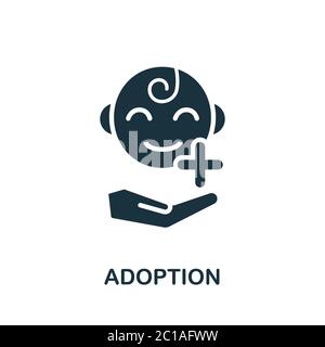 Adoption icon. Simple element from psychology collection. Creative Adoption icon for web design, templates, infographics and more Stock Vector
