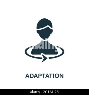 Adaptation icon. Simple element from psychology collection. Creative Adaptation icon for web design, templates, infographics and more Stock Vector