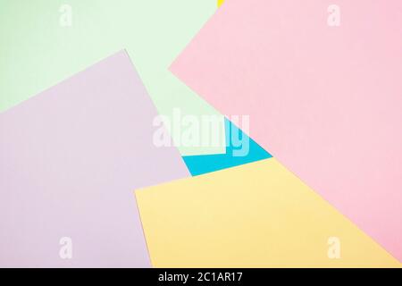 Multicolored background from colored paper. Geometric abstract background Stock Photo