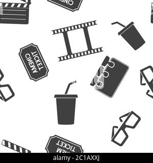 Movie seamless background Stock Vector
