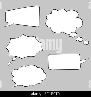 Blank Various Message Bubbles Chat Or Messenger Speech Bubble Sms Text  Frame Short Message Sending Dark Mode Vector Illustration Stock  Illustration - Download Image Now - iStock