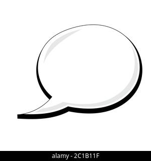 Speech bubble. Round outline icon Stock Vector